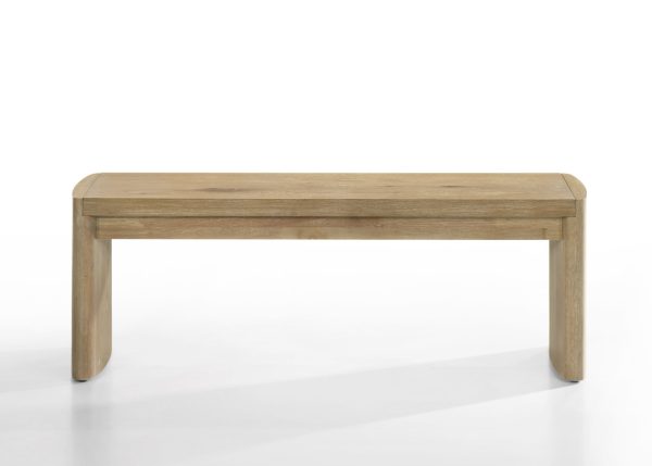Magnus Wooden Oak Finish 50.5"W Dining Bench - Image 4