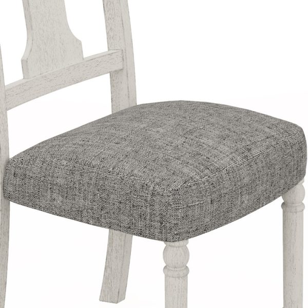 Tannen Set of 2 White and Gray Dining Side Chair - Image 4
