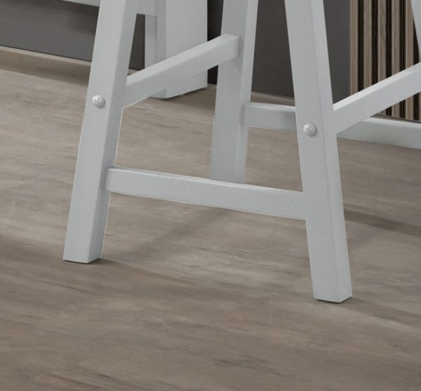 Set of 2 17.5"W Alonzo White Backless Ergonomic Counter Height Stool - Image 2