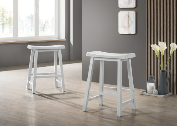 Alonzo 47"W Oak and White Finish Small Space Counter Height Dining Table with Cabinet, Drawer, and 2 Ergonomic Counter Stools - Image 3