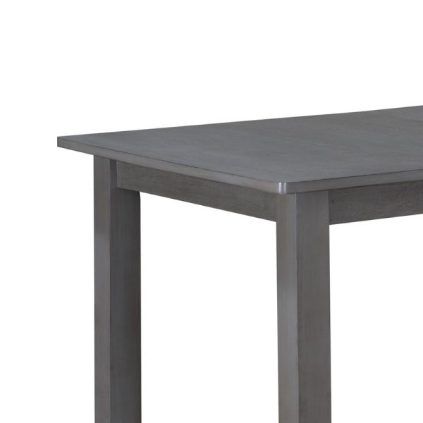 Carlisle Gray 59.5"W Finish Extendable Wood Dining Table - Image 3