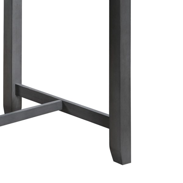 Graham 36"W Gray Finish Small Space Counter Height Dining Table with USB Charging Ports and Shelves - Image 2