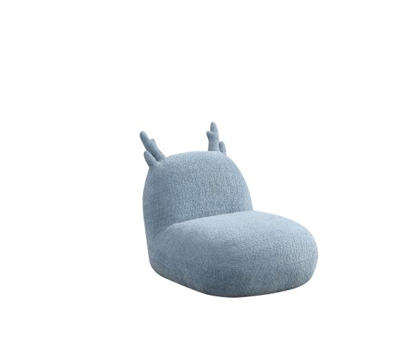 Weston 21.5"W Blue Chenille Deer-Shaped Kids Chair - Image 4