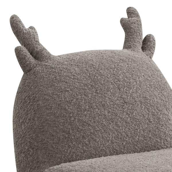 Weston 21.5"W Brown Chenille Deer-Shaped Kids Chair - Image 3