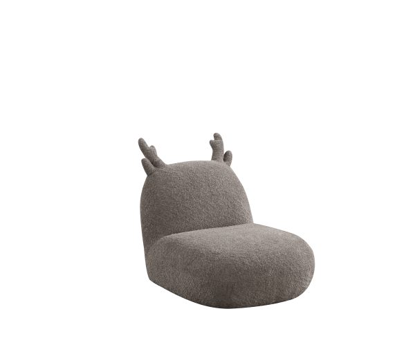 Weston 21.5"W Brown Chenille Deer-Shaped Kids Chair - Image 4