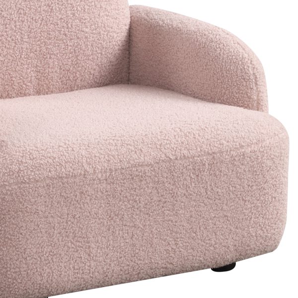 Raelynn 25.5"W Pink Teddy Velvet Bear-Shaped Kids Armchair - Image 3