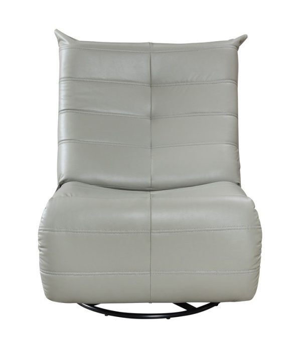 Georgena 31"W Green-Gray PU Leather Swivel Glider Recliner - Image 4