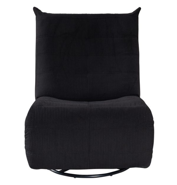 Georgena 31"W Black Corduroy Swivel Glider Recliner - Image 4