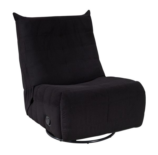Georgena 31"W Black Corduroy Swivel Glider Recliner - Image 5