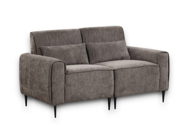 Valentina 74"W Gray Chenille Sofa Loveseat Chair Living Room Set - Image 6