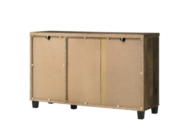 Corby 45"W Dark Dusty Oak Finish 3-Door Shoe Cabinet - Image 3