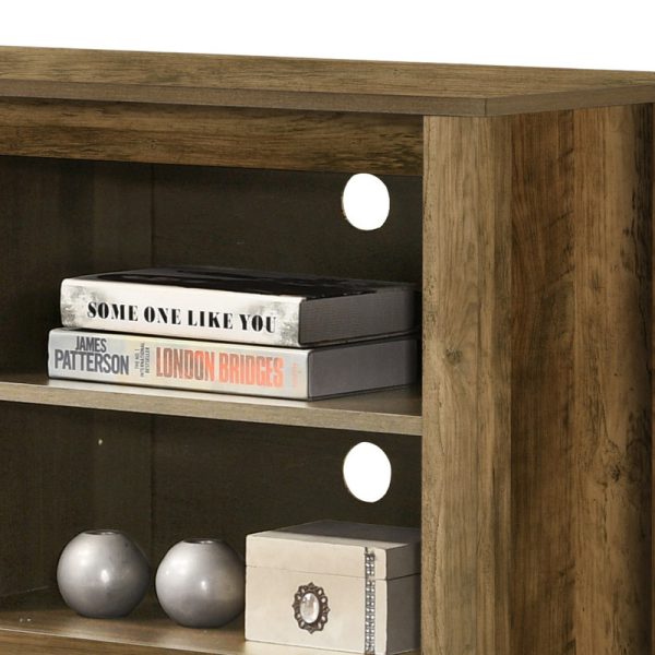 Benito Knotty Oak 70"W TV Stand with Open Shelves and Cable Management - Image 5