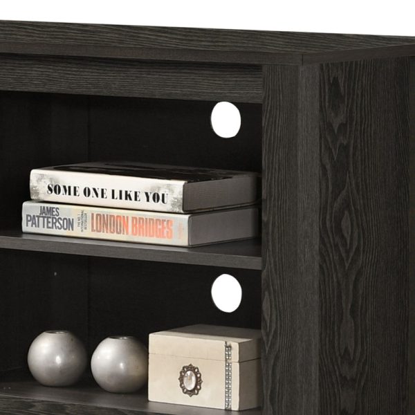 Benito Dark Gray 70"W TV Stand with Open Shelves and Cable Management - Image 5