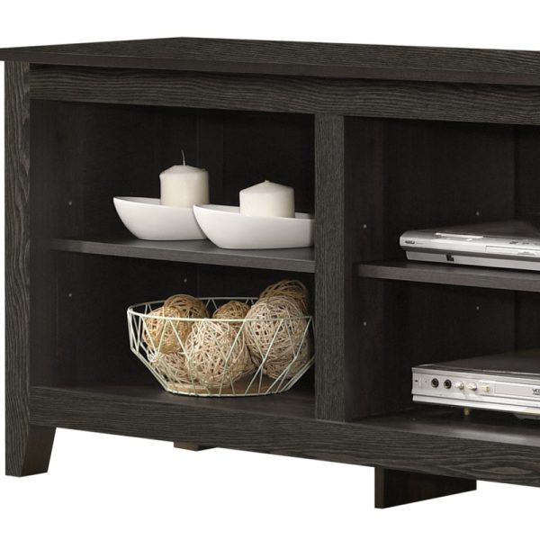 Benito Dark Gray 70"W TV Stand with Open Shelves and Cable Management - Image 4