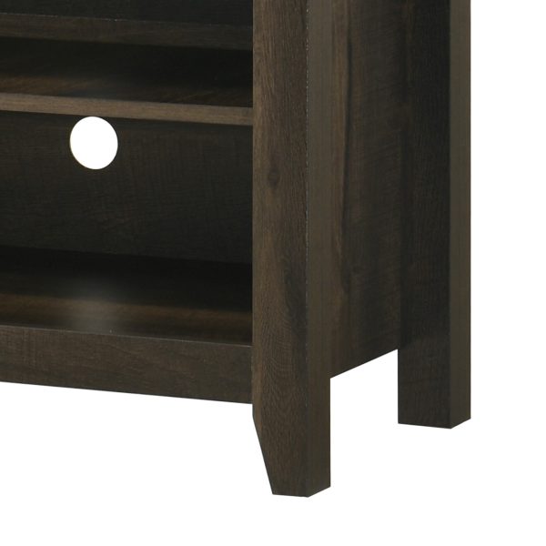 Trove 58" Wide Dark Dusty Oak Finish TV Stand with Open Shelves and Cable Management - Image 2