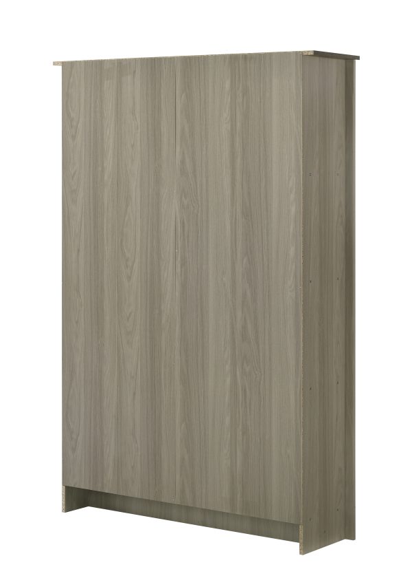 Nyla 47"W Gray Oak Bookcase Shelf with Cabinet Doors - Image 5