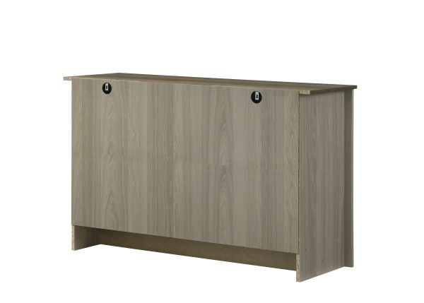 Nyla 47"W Gray Oak Console Table, Buffet Table, Sideboard with Shelves and Cabinet Doors - Image 5