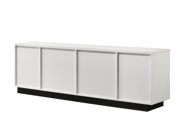 Matilda 70.5"W White Finish TV Stand with Drawers - Image 4