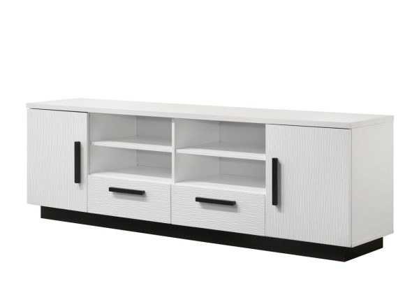 Matilda 70.5"W White Finish TV Stand with Drawers - Image 6