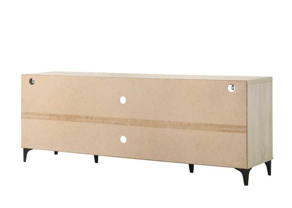 Evander 70"W Oak Finish 4-Door TV Stand - Image 3