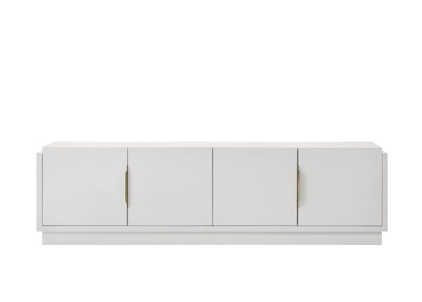 Palmer 70"W White 4-Door TV Stand - Image 4