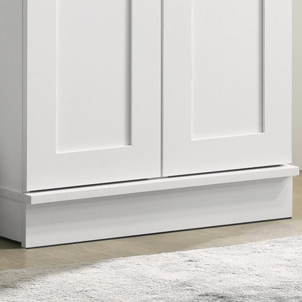 Evelyn 23"W White Sleek Storage Cabinet with Framed Panel Design - Image 4