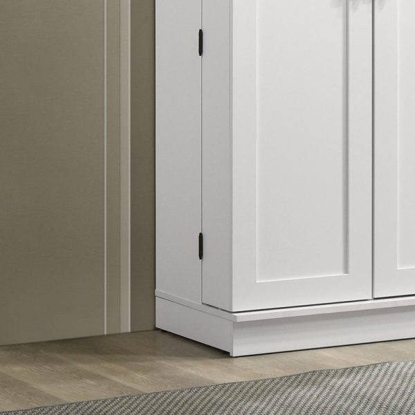 Lincoln 35"W White Storage Cabinet with Swing-Out Storage Door - Image 4