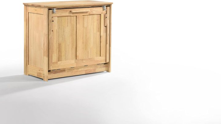 NIGHT & DAY Furniture Twin Orion Murphy Cabinet with Mattress (Natural)