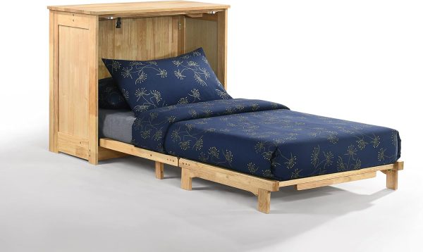 NIGHT & DAY Furniture Twin Orion Murphy Cabinet with Mattress (Natural) - Image 2