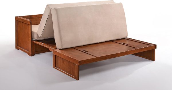 Night & Day Furniture MUR-CUB-QEN-CH-COM Murphy Cube Cabinet Bed, Queen, Cherry - Image 3