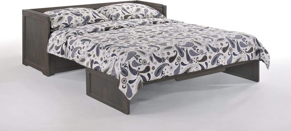 Night & Day Furniture MUR-CUB-QEN-STW-COM Murphy Cube Cabinet Bed, Queen, Stonewash - Image 2