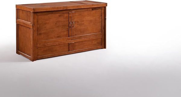 Night & Day Furniture MUR-CUB-QEN-CH-COM Murphy Cube Cabinet Bed, Queen, Cherry - Image 7