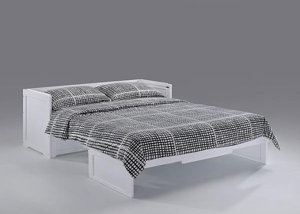 Night & Day Furniture MUR-CUB-QEN-WH-COM Murphy Cube Cabinet Bed, Queen, White - Image 2
