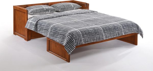 Night & Day Furniture MUR-CUB-QEN-CH-COM Murphy Cube Cabinet Bed, Queen, Cherry - Image 2