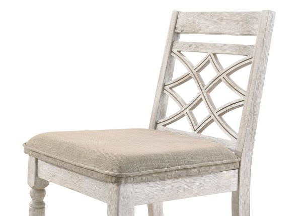 Havanna Set of 2 Off White 19"W Contemporary Fabric Chair with Cushion - Image 2