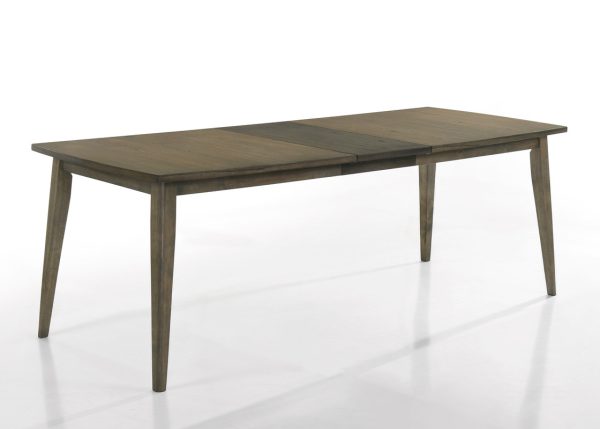 Bistro Vintage Walnut 88"W Contemporary Rectangle Dining Table with Extension Leaf
