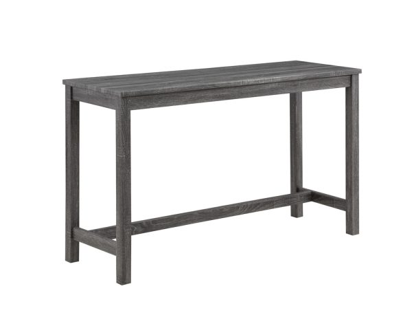 Oriana Gray 4 Piece Counter Height 36"W Pub Table Set with Tufted Gray Linen Stools - Image 2