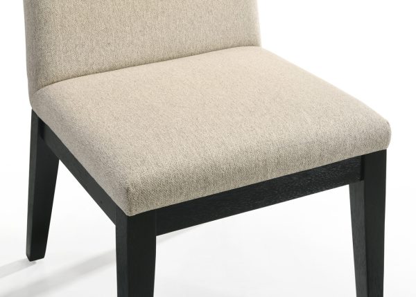Jasper Set of 2 Beige Contemporary Fabric 19"W Dining Chair - Image 4