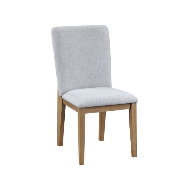 Delphine Set of 2 Gray Linen Fabric 19"W Dining Chair - Image 4