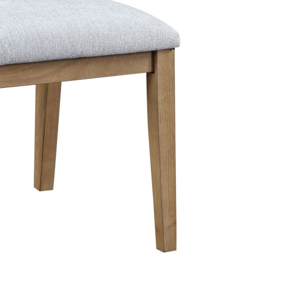 Delphine Set of 2 Gray Linen Fabric 19"W Dining Chair - Image 2