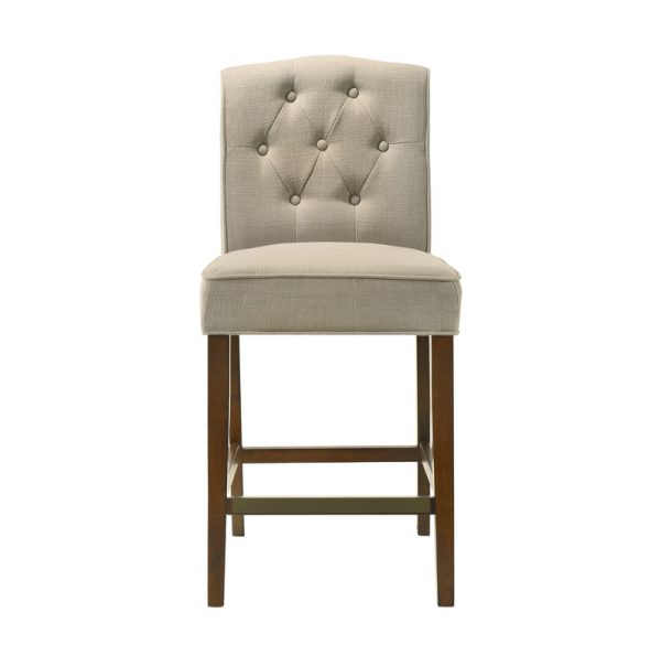 Darby 19"W Tan Fabric Counter Height Chair - Image 3