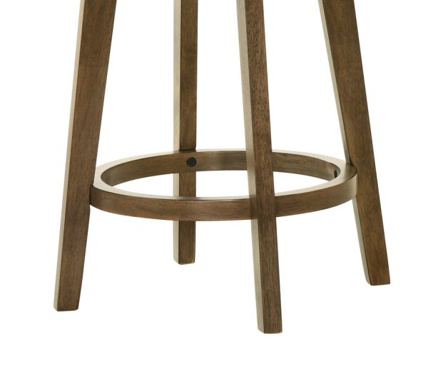 Joplin 20.5"W Walnut Ladder Back Counter Height Swivel Chair with Upholstered Seat - Image 5