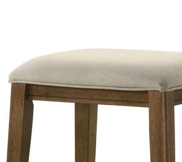 Sasha 17"W Walnut Counter Height Stool with Upholstered Seat - Image 3