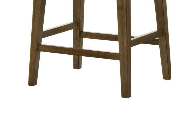 Sasha 17"W Walnut Counter Height Stool with Upholstered Seat - Image 5
