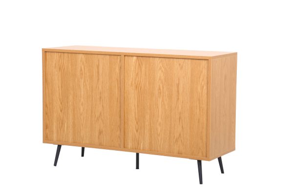 Carlotta 46.5"W Light Brown and White Storage Console Cabinet Table - Image 12