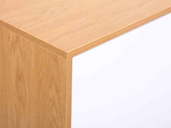Carlotta 46.5"W Light Brown and White Storage Console Cabinet Table - Image 11