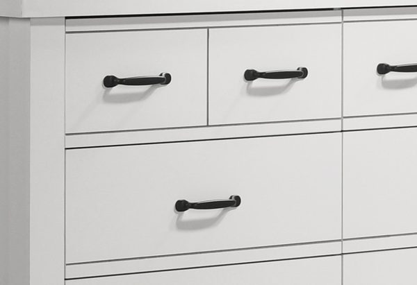 Cassini 51"W White 6-Drawer Dresser - Image 2