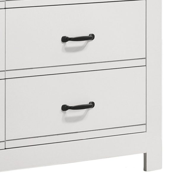 Cassini 51"W White 6-Drawer Dresser - Image 4