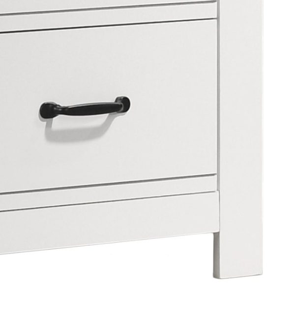 Cassini 21.5"W White 2-Drawer Nightstand Bedside Table - Image 2