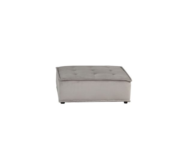 Anna 120"W Light Gray Velvet 5 Pc Sofa and Loveseat - Image 7